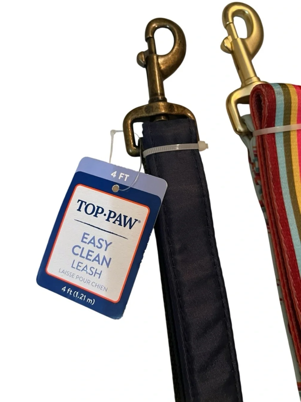 Top‎ Paw 4 Ft Dog Leash Set NWT Easy Clean & Comfort Neoprene Navy Rainbow